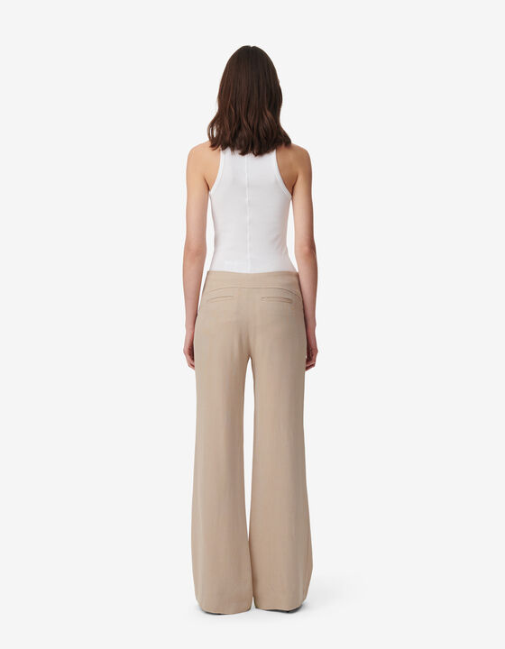 FLARED LOW-RISE PANTS