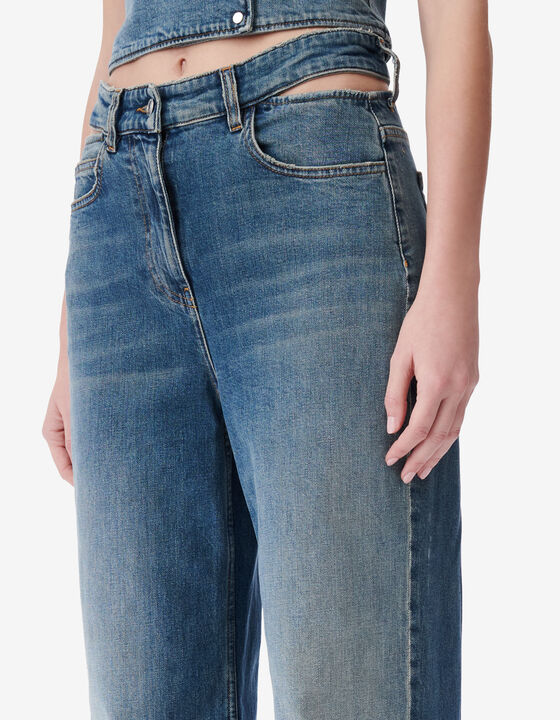 OVERSIZED CUT-OUT JEANS