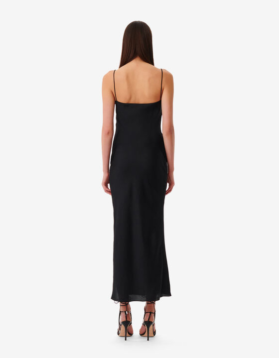 LONG SATINY DRESS