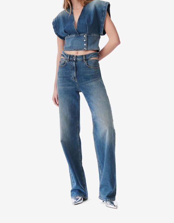 OVERSIZED CUT-OUT JEANS