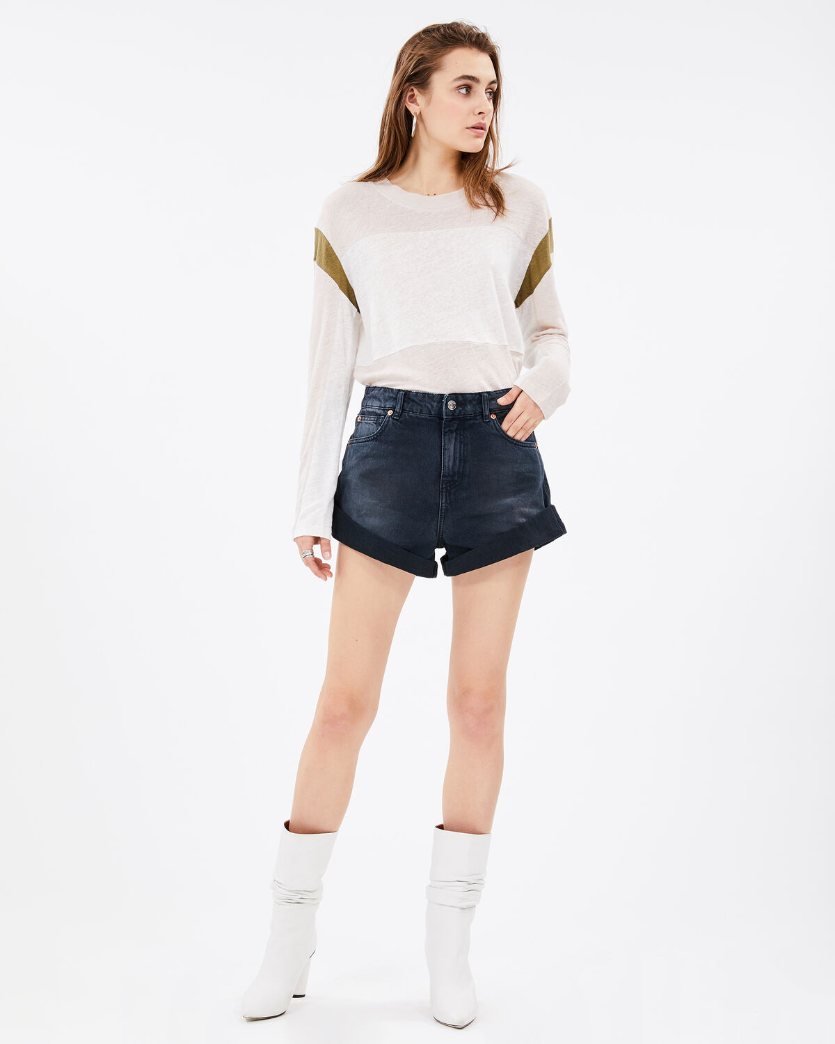 Aware Shorts Black And Grey by IRO Paris