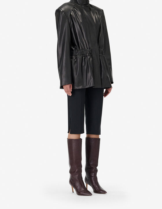 LEATHER PARKA JACKET