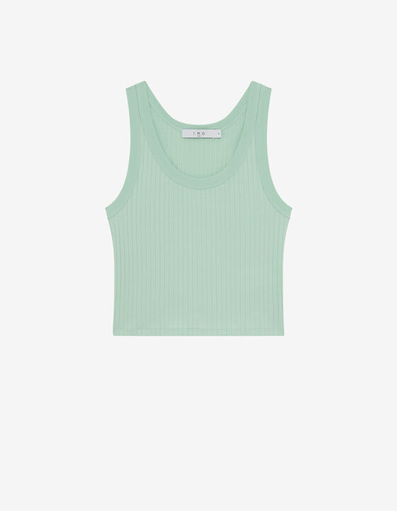 CROPPED RIBBED TANK TOP