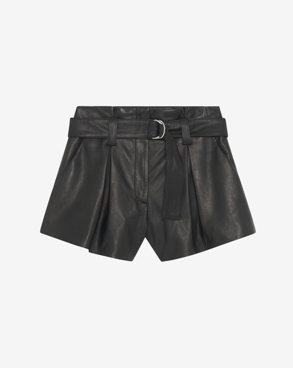 SHORT EN CUIR CEINTURÉ MORIN