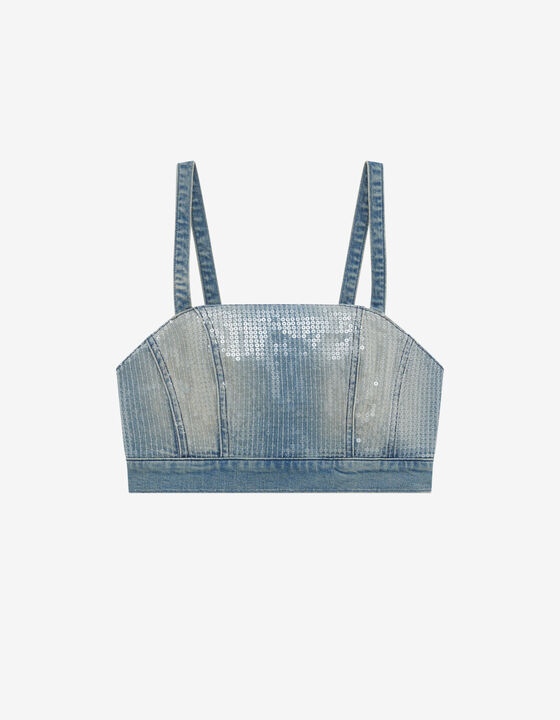 TOP COURT &Agrave; SEQUINS