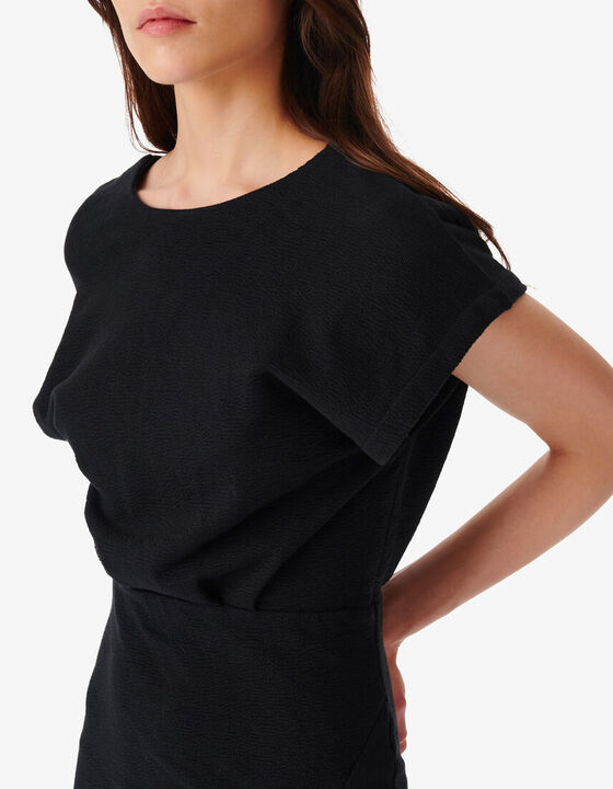 SHORT ROUND-NECK JERSEY DRESS