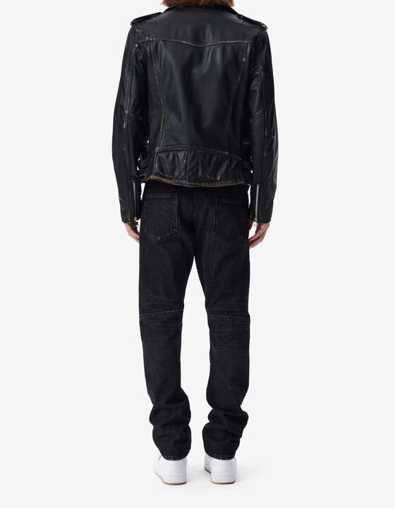 LEATHER BIKER JACKET