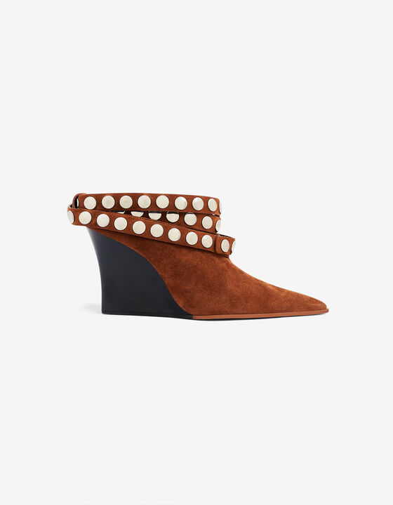 SUEDE STUDS MULES