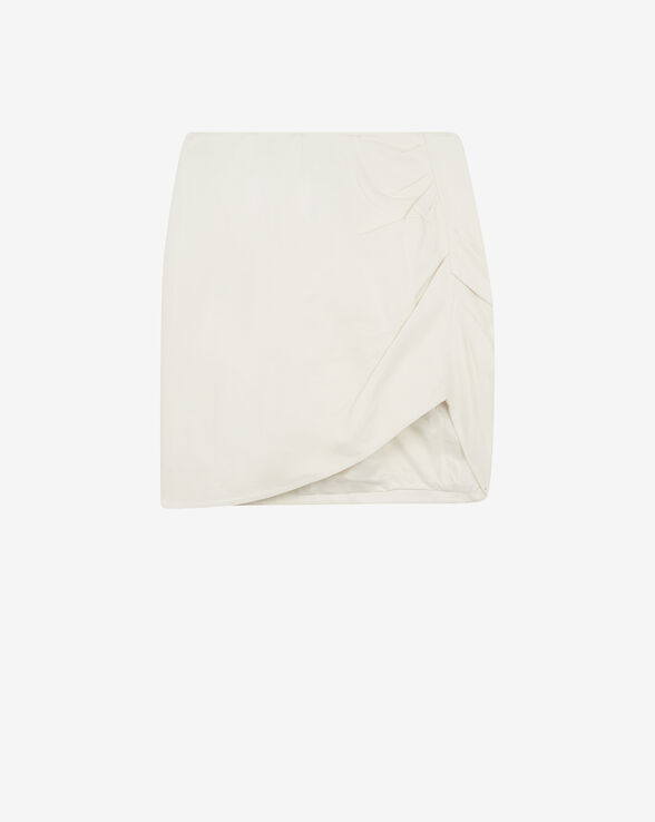 LILOA DRAPED LEATHER SKIRT