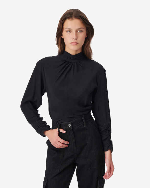 GELISA DRAPED SILK TOP