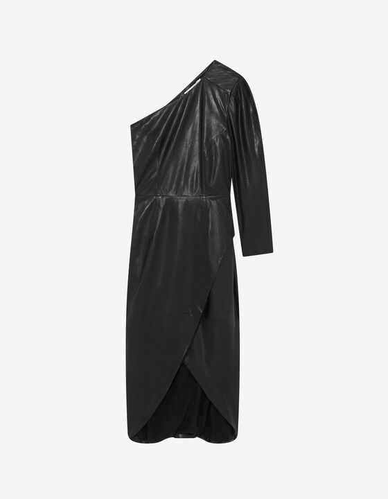 ASYMMETRICAL LEATHER DRESS