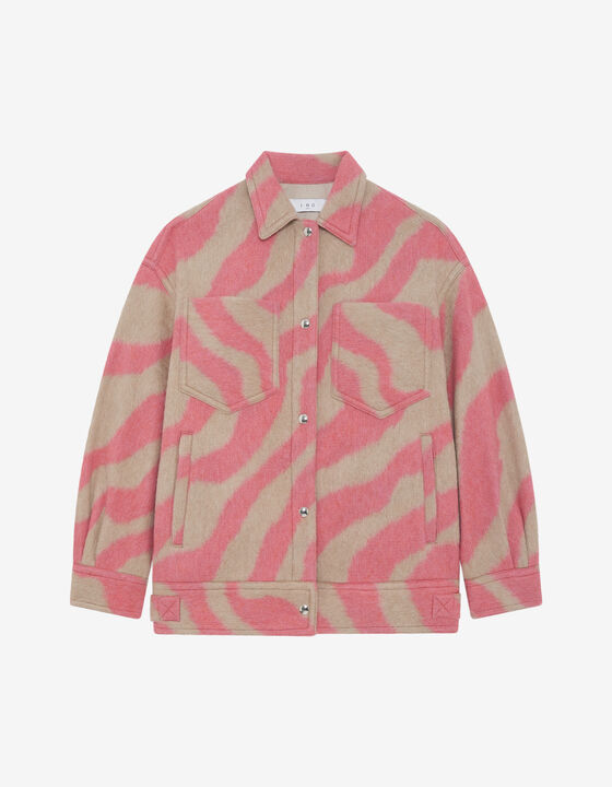 VESTE LONGUE À MOTIF ZÉBRÉ