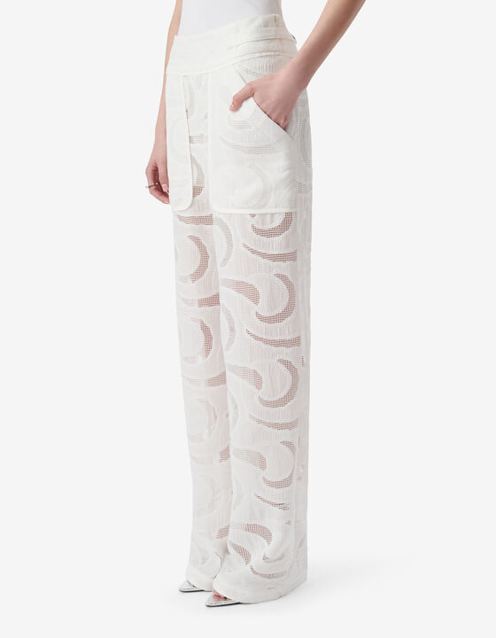 STRAIGHT OPENWORK PANTS