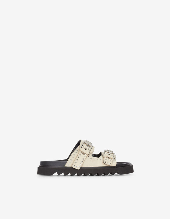 SUEDE LEATHER MULES