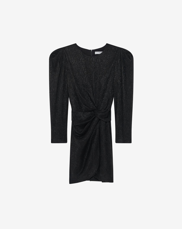 NOWEN SHORT DRAPED ROUND-NECK DRESS