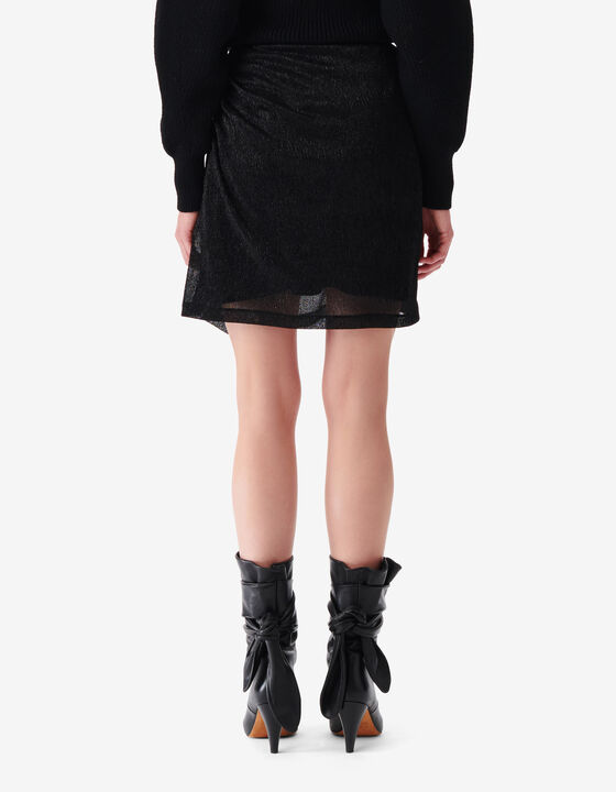 SHORT AND FRILLY LUREX SKIRT