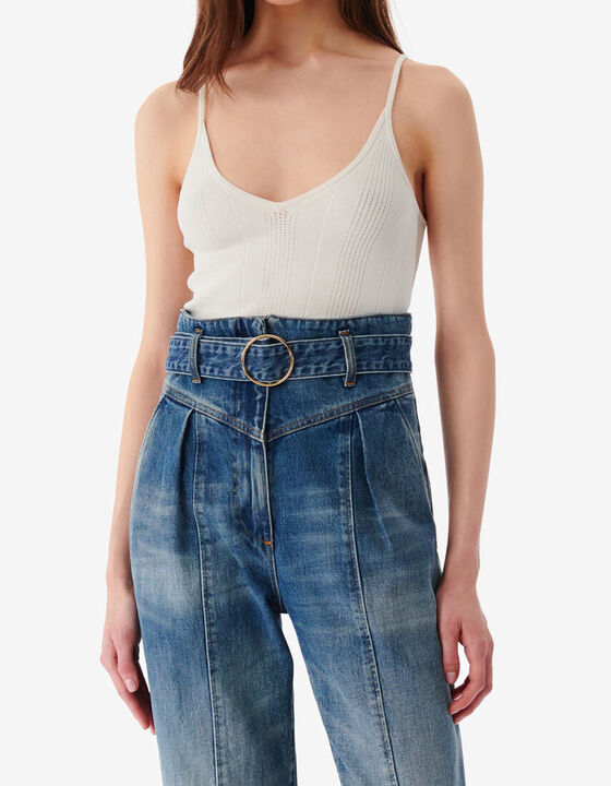 V-NECK KNIT TANK TOP