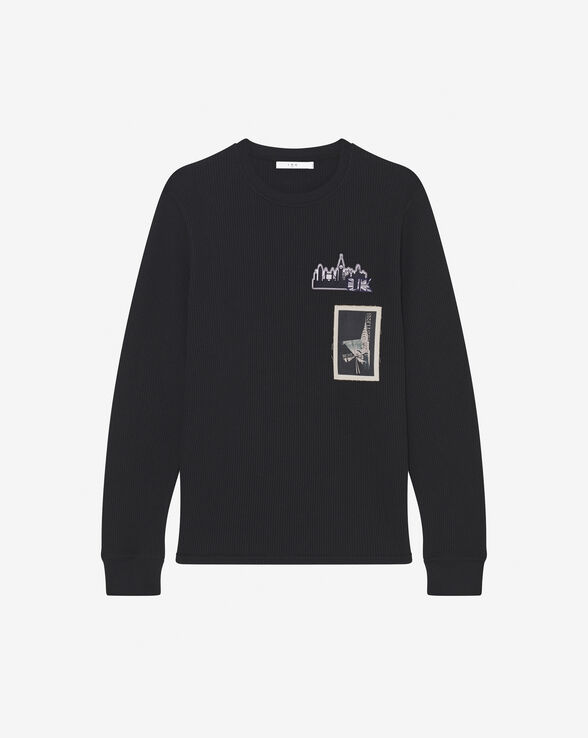 LUIGI EMBOSSED ROUND NECK SWEATSHIRT