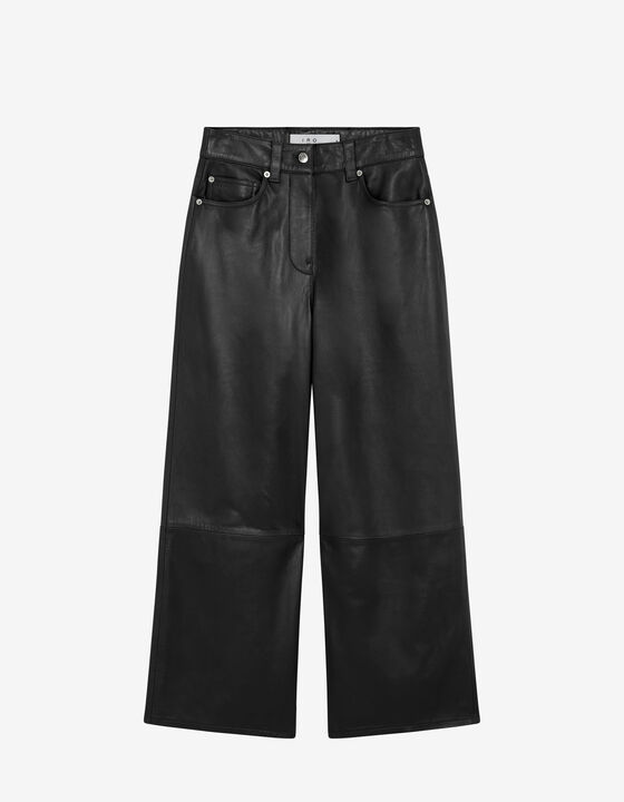 WIDE LEATHER PANTS