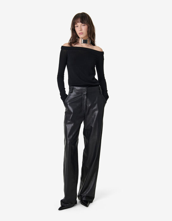 KNITTED BARDOT NECKLINE SWEATER