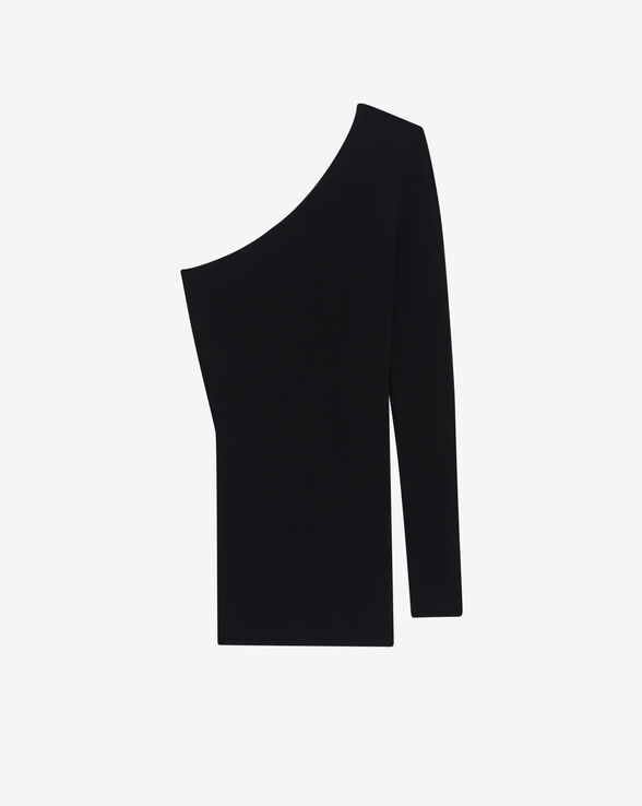 SITALA RIBBED ASYMMETRICAL SWEATER
