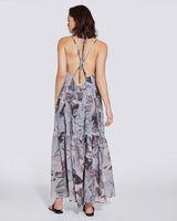 MAUGE GEOMETRIC PRINTED BACKLESS MAXI DRESS  image number null