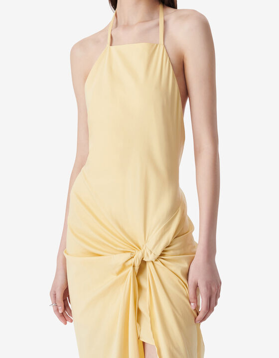 LONG STRAPLESS DRESS