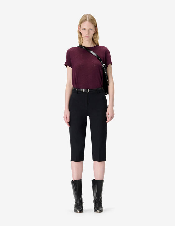 T-SHIRT EN LIN COL ROND