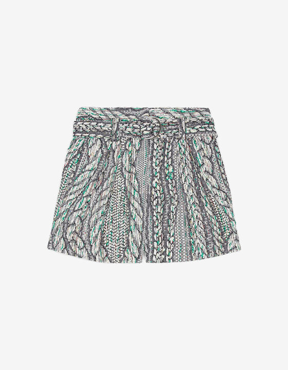SHORT CEINTUR&Eacute; EN TWEED