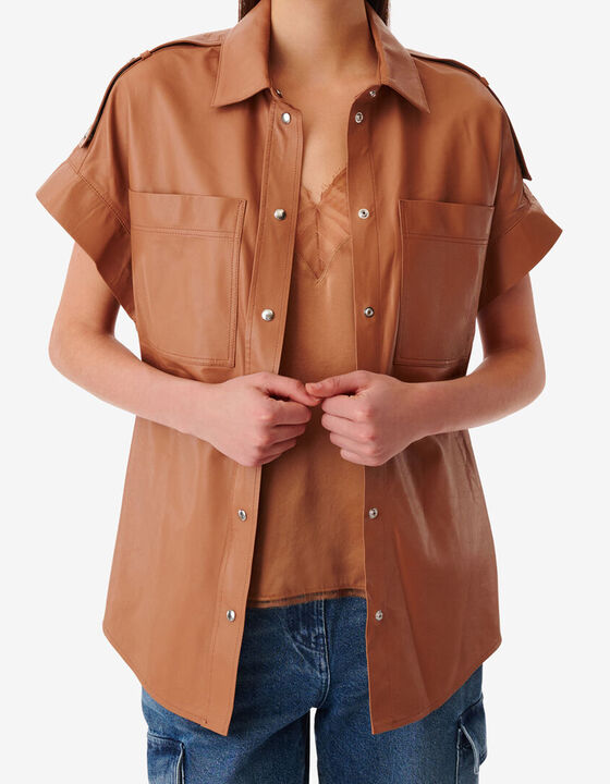 OVERSIZED LEATHER SHIRT