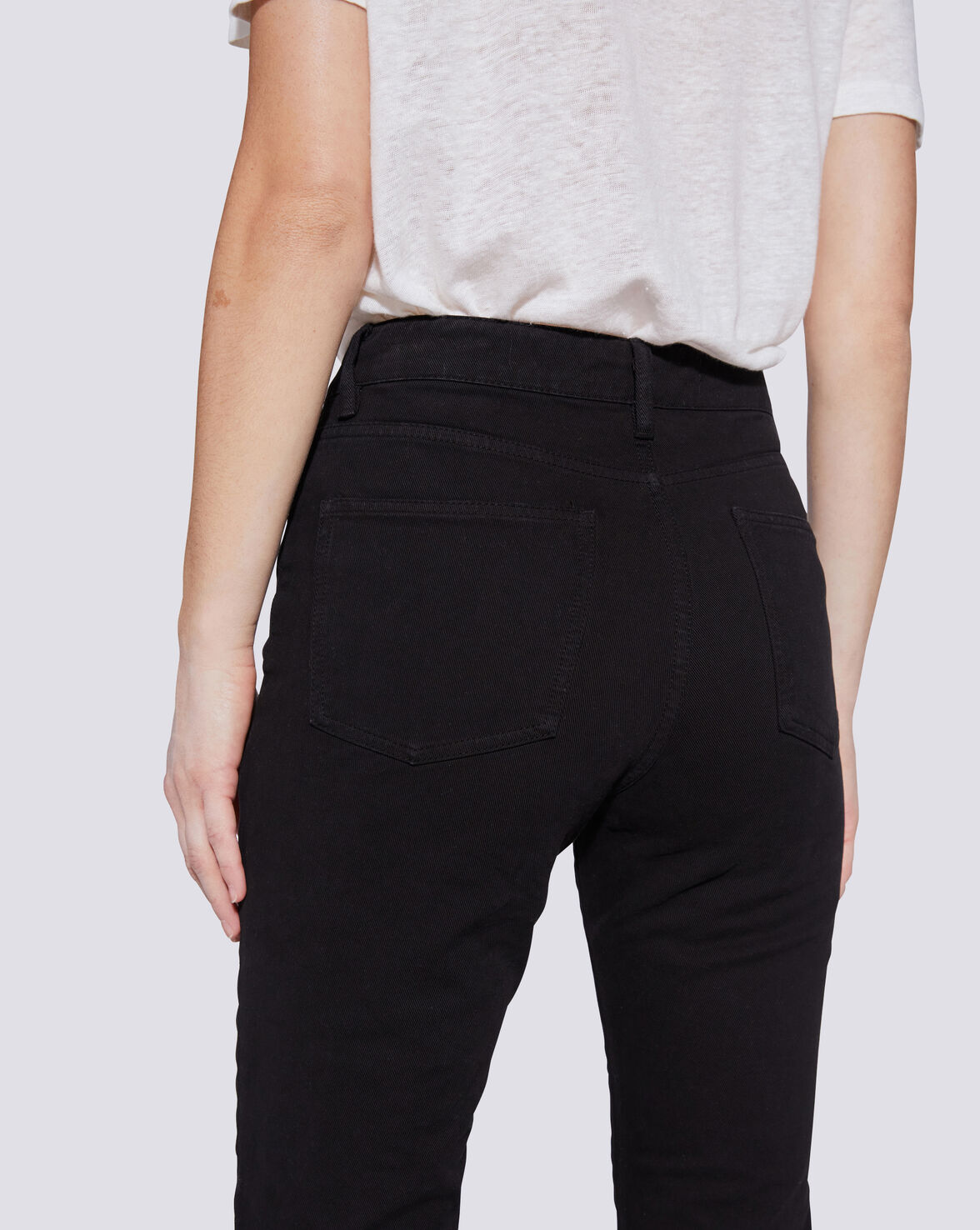ESME HIGH RISE BUTTON FRONT CROPPED JEANS image number null