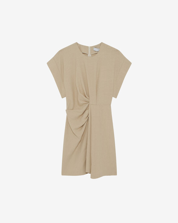 ROBE COURTE COL ROND À FRONCES PENA