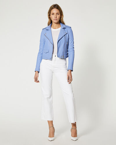 Iro Ashville Cropped Washed-leather Biker Jacket