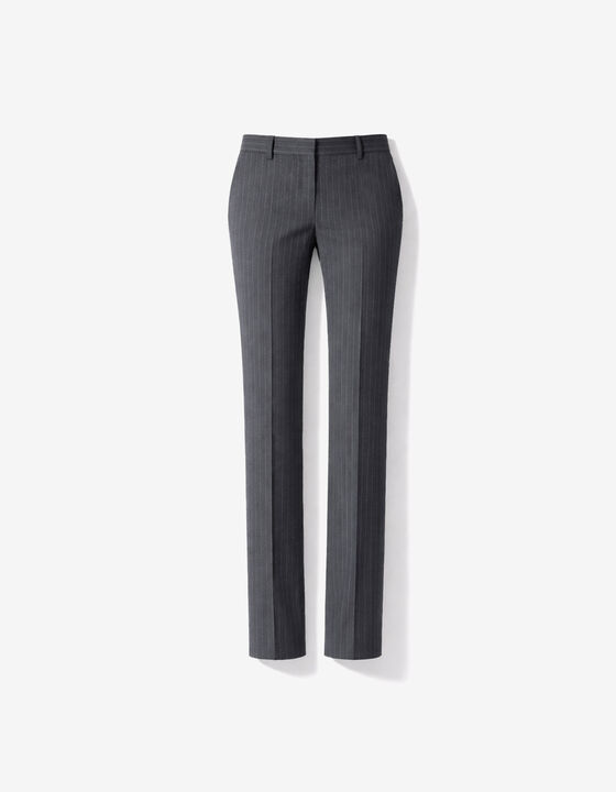 STRAIGHT-LEG STRIPED PANTS