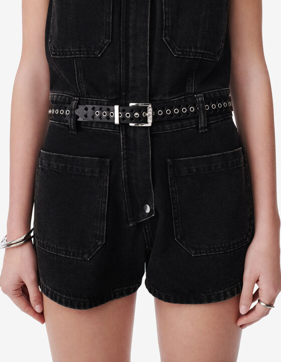 PERFORATED LEATHER BELT