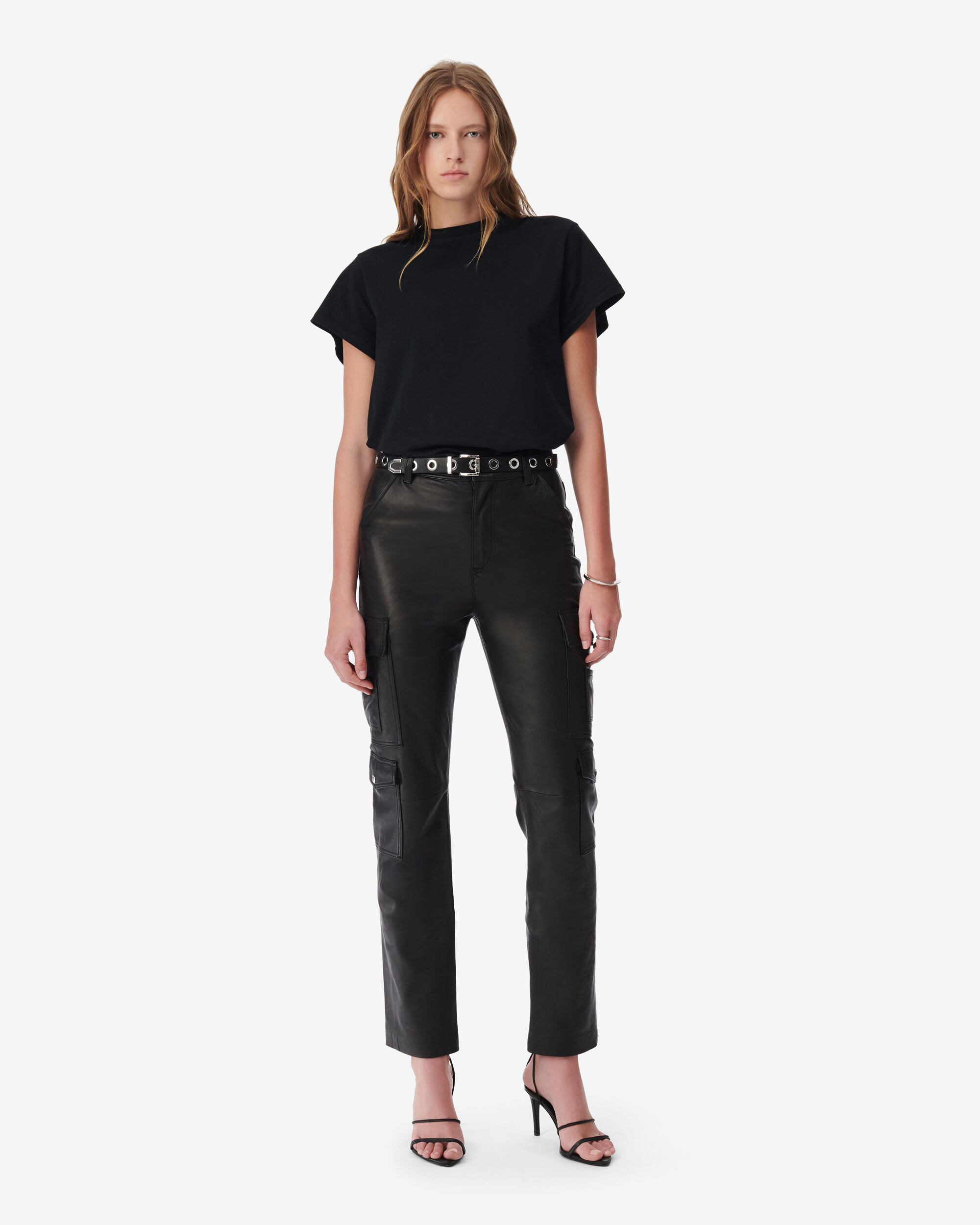 SUITEKI LEATHER CARGO PANTS