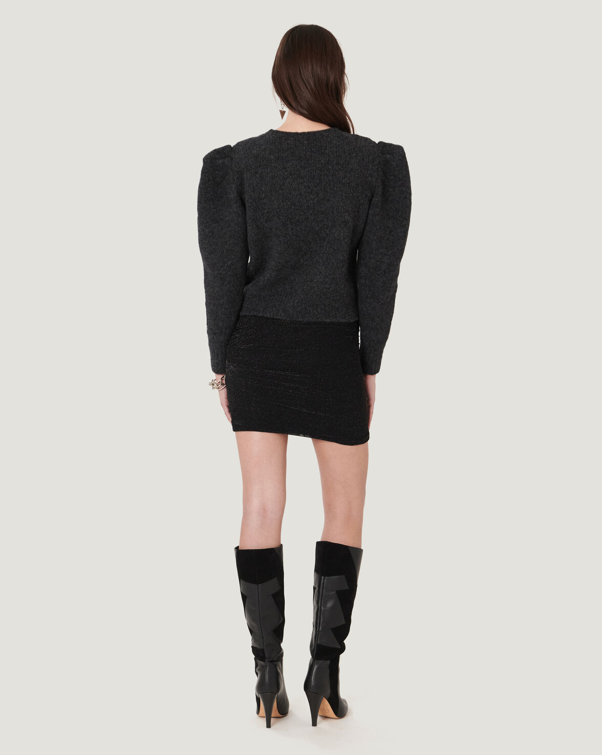 OMAHYA STRUCTURED SHOULDER SWEATER image number null
