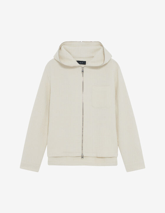 HOODED TWEED JACKET