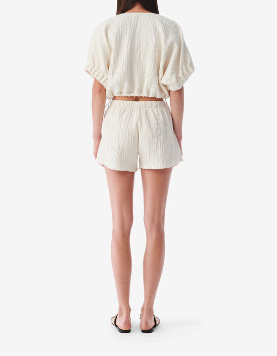 FLOWY JACQUARD SHORTS