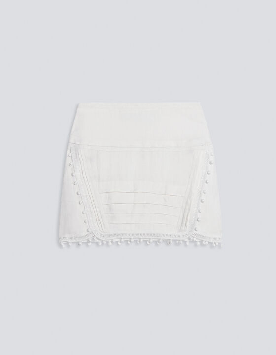 PEELA SKIRT WITH PLEATS AND BRAIDS