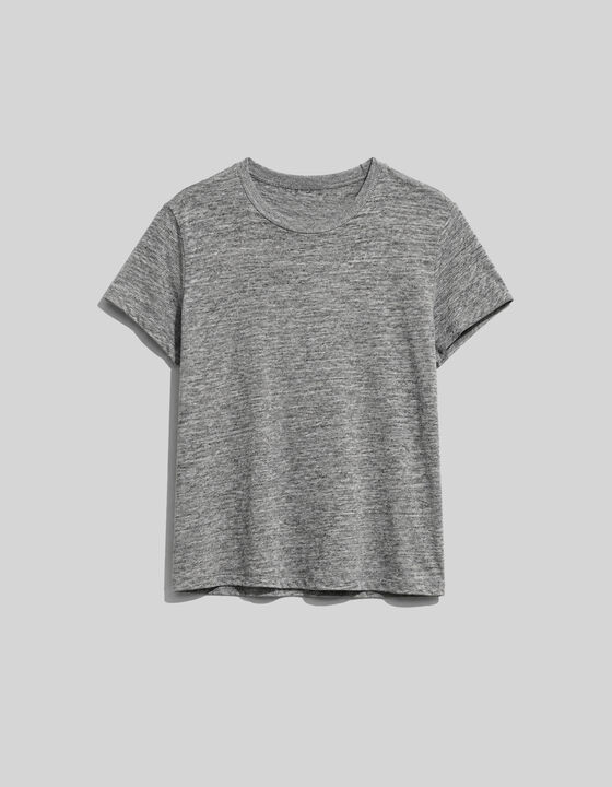 LINEN CREW-NECK T-SHIRT