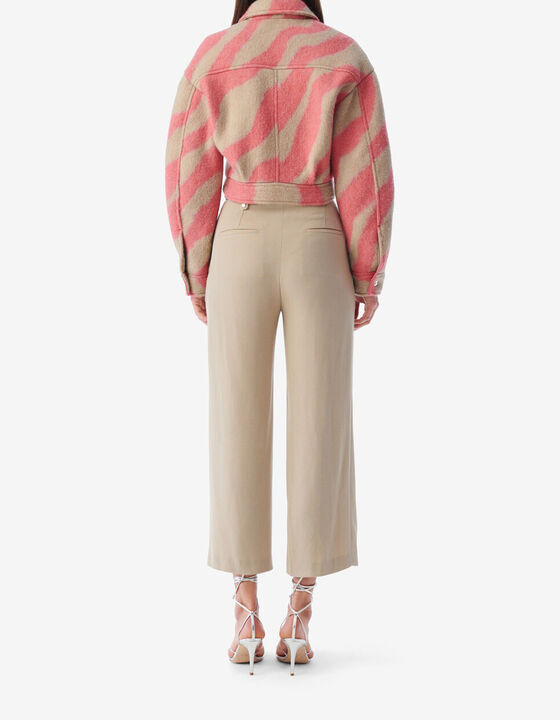 BLOUSON COURT &Agrave; MOTIF Z&Egrave;BRE