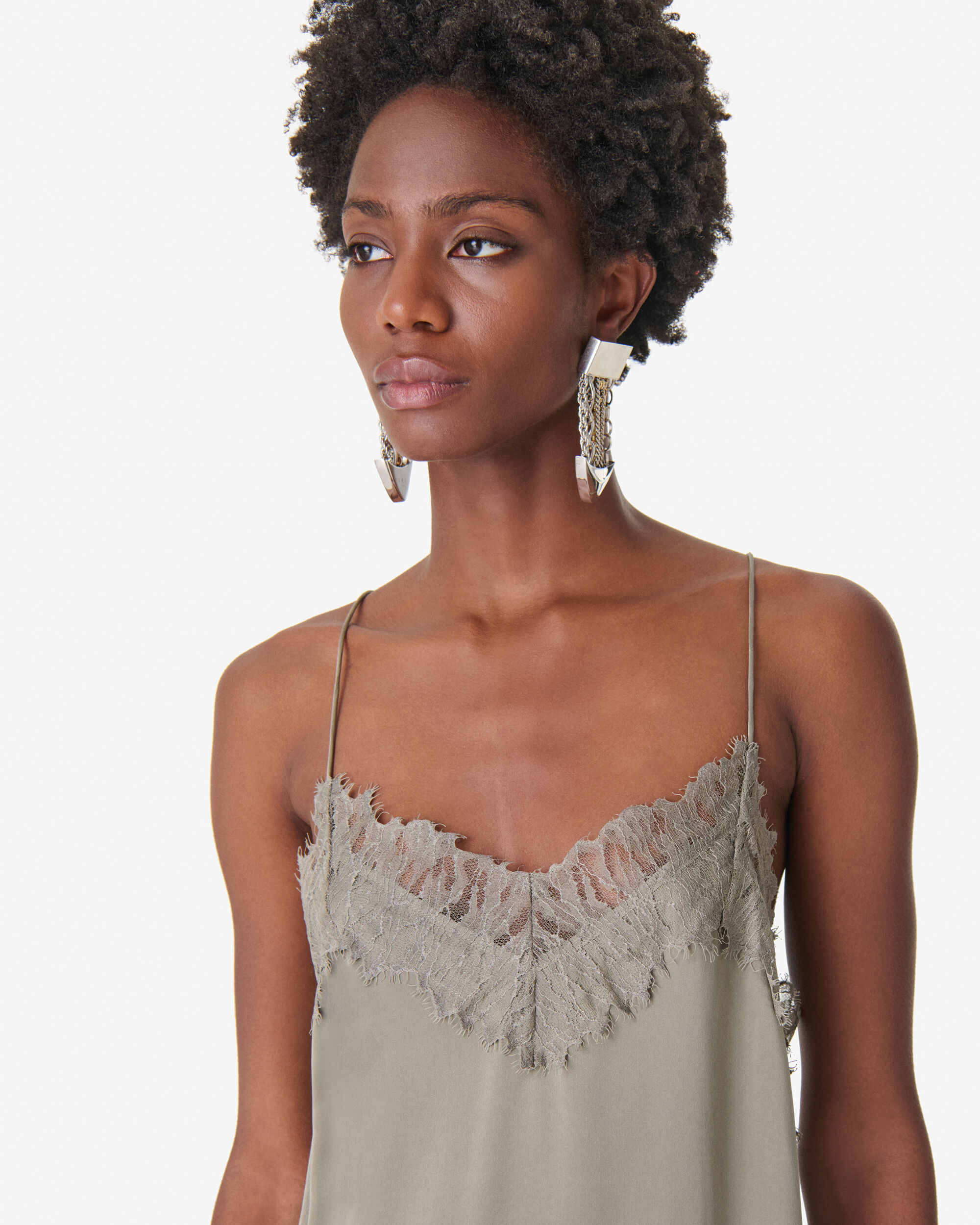 BAILAR women brown long silk dress | IRO