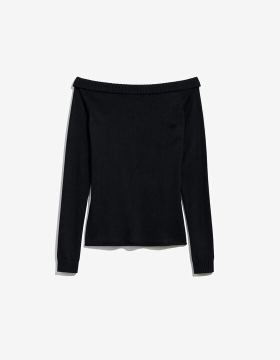 KNITTED BARDOT NECKLINE SWEATER
