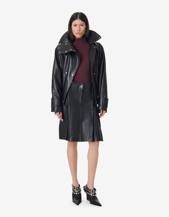 LEATHER PANEL SKIRT