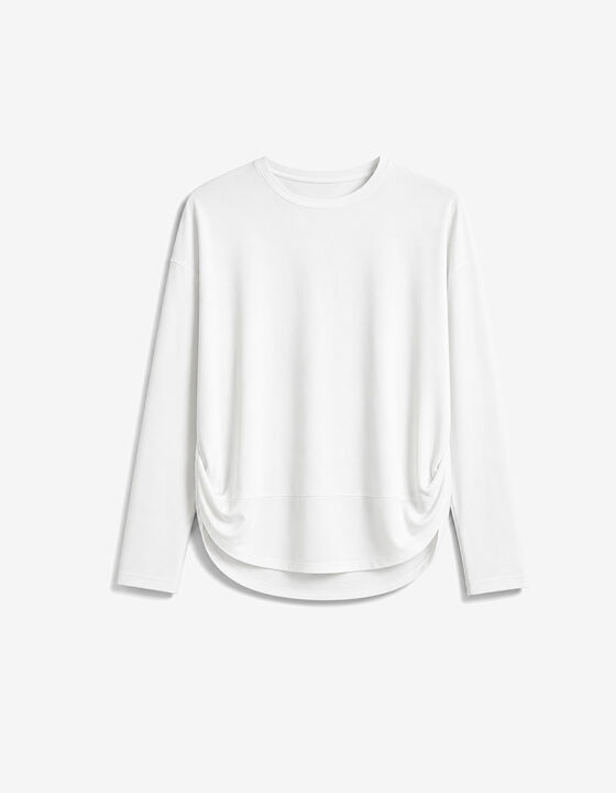 LONG-SLEEVED RUFFLED T-SHIRT