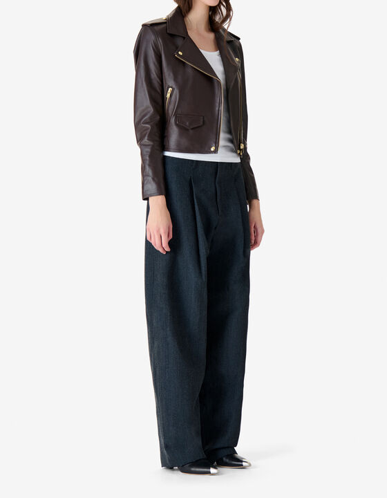 LEATHER BIKER JACKET