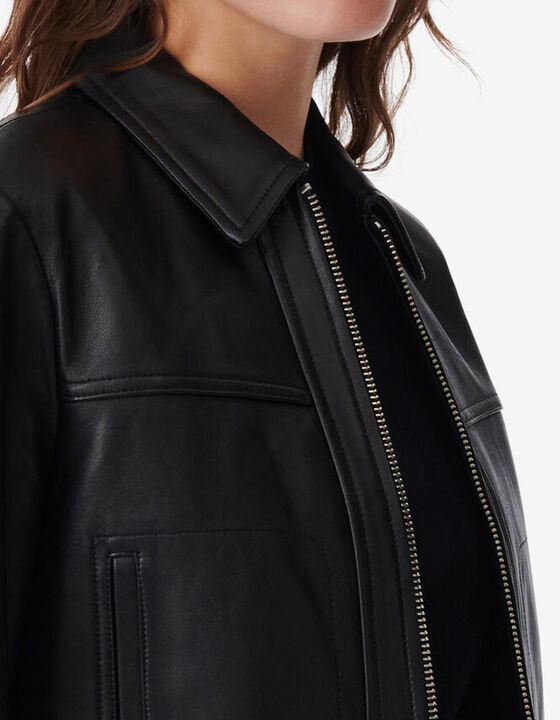 CROPPED LEATHER JACKET