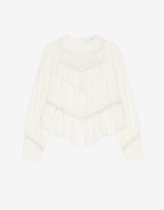 CELAR FRILLY EMBROIDERED TOP