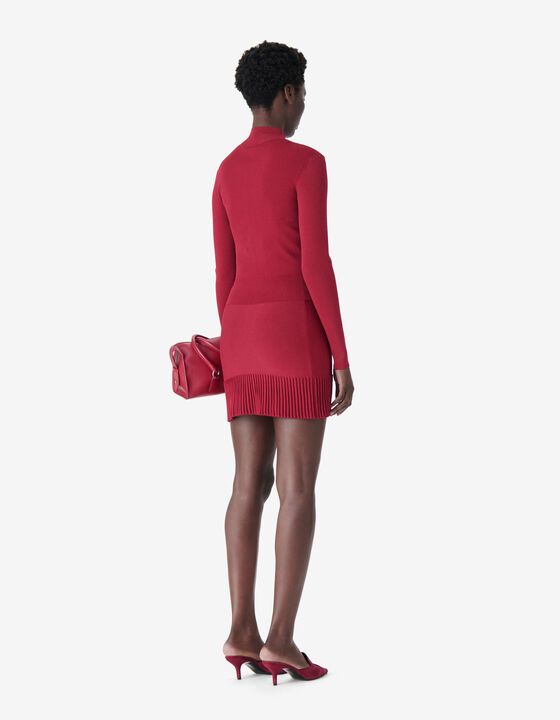 RIBBED PULLOVER WITH TURN-UP COLLAR